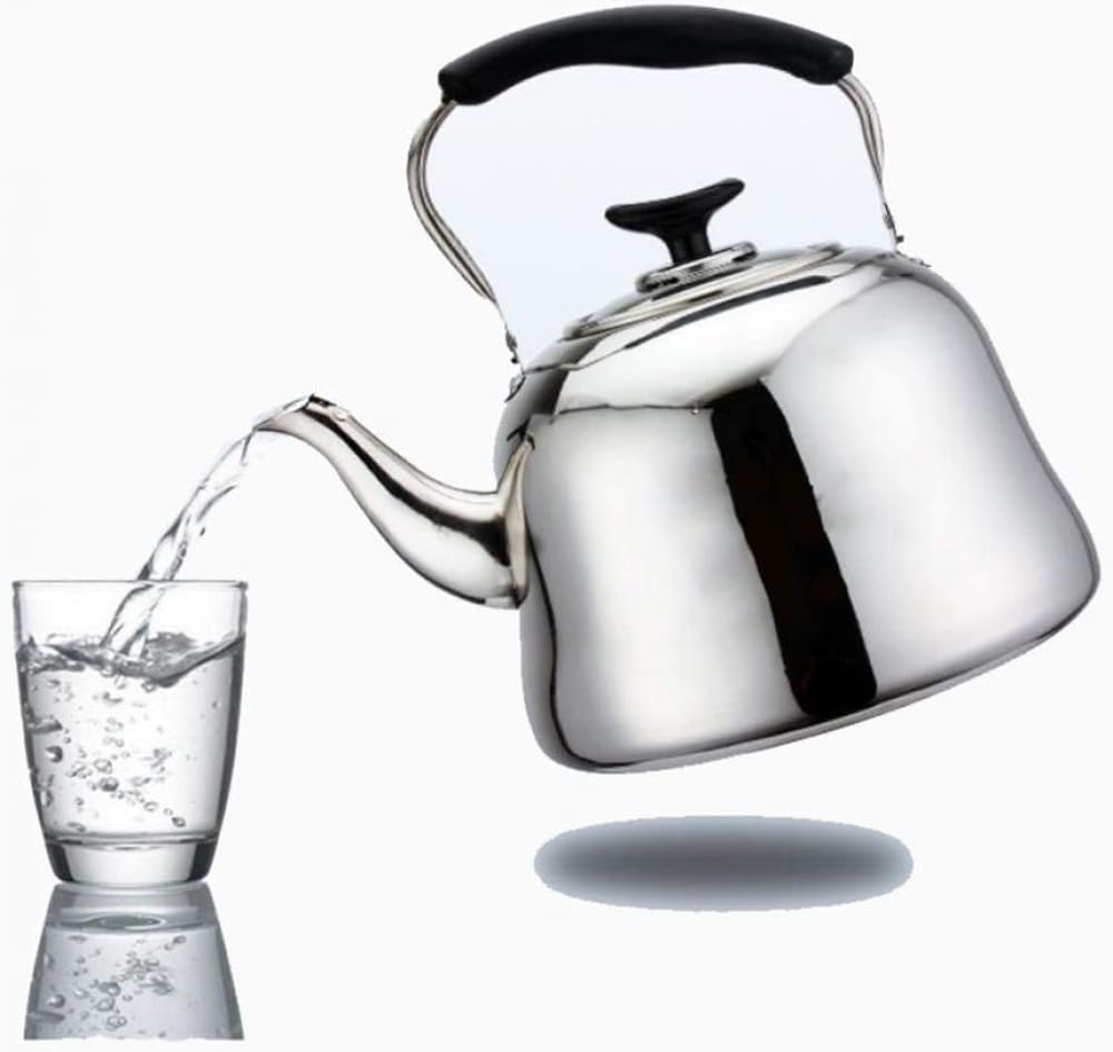 Kitchen - Hervidor de acero inoxidable 304 grueso de gas de inducción, hervidor universal para restaurante familiar, para el hogar, la oficina, al aire libre, 4 litros