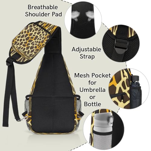 Mochila Crossbody Unisex con Estampado de Jirafa miniatura 4