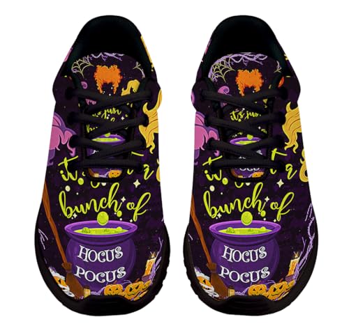 Witch Pumpkin Halloween Shoes for Women Men Trail Running Casual Fashion Sneakers Slip-on Tennis Shoes2