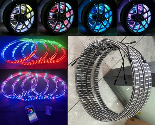 8Rolls - Double Side Quad Row RGB Dream Color Chasing Flow Series 15.5