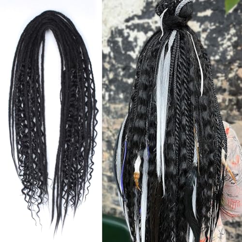 KRALER 24 Inch Mixed DE Dreadlock Extensions Sets,...