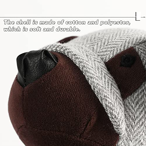 Sanlykate Fabric Decorative Door Stopper, 2.2Lb Cute Interior Animal Doorstops, Anti Collision Heavy Duty Door Stoppers For Home, Book Stopper Weighted Floor Wall Protector, Dog Gray #TOP3