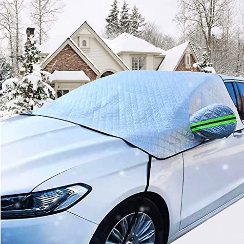 Protector de Parabrisas, Cubierta de Nieve del Parabrisas, Cubierta de Parabrisas Coche Protege de Hielo, Nieve, Rayos UV, Sol y Lluvia, Funda Plegable Parabrisa Delantero Universal - 230*145cm Cover