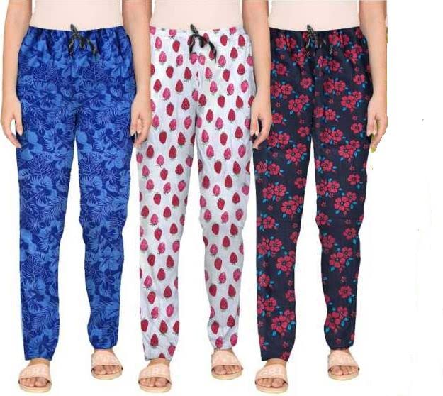 Women's Cotton Printed Pyjama Bottom Pack of 3-image-19