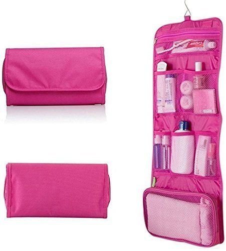 Yuyutsu Makeup Bag Pouch Multi Functional Portable Women Cosmetic Travel Bags Pouches Toiletry Organizer Travelling Hanging for & Men Kit with Hook