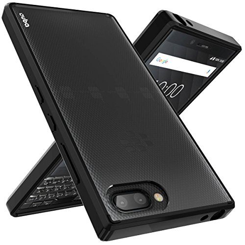 BlackBerry KEY2 Case, OUBA [Shock Absorbing] Air Hybrid Slim fit Armor Shockproof Drop Protection Crystal [Clear] Back Protective Case + TPU Bumper Cover for BlackBerry KEY2 / KEYtwo (2018) – Black