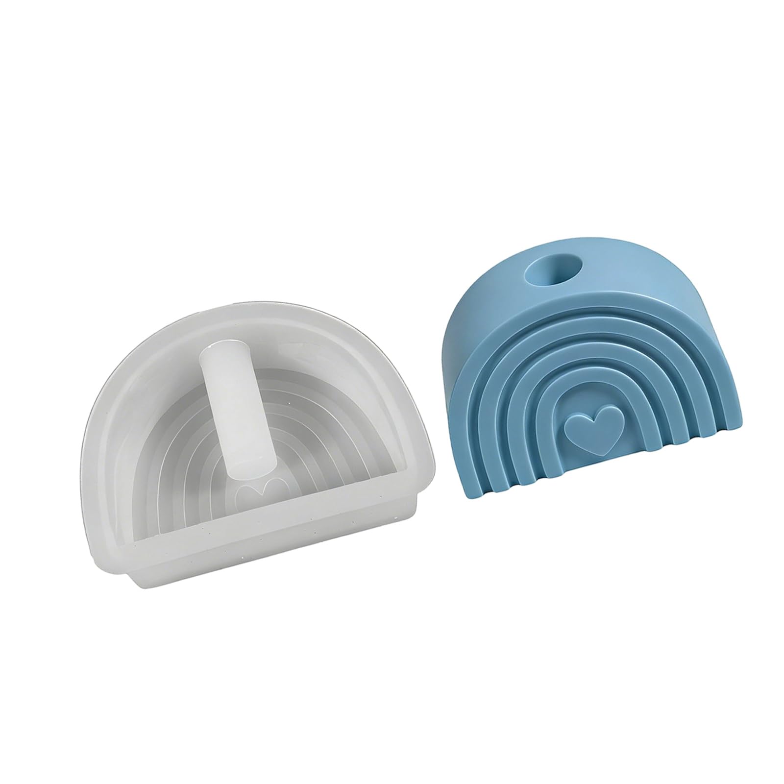 JAMIEKA Heart Flower House Silicone Mould for Craft Candle Making and Decorative Art Projects
