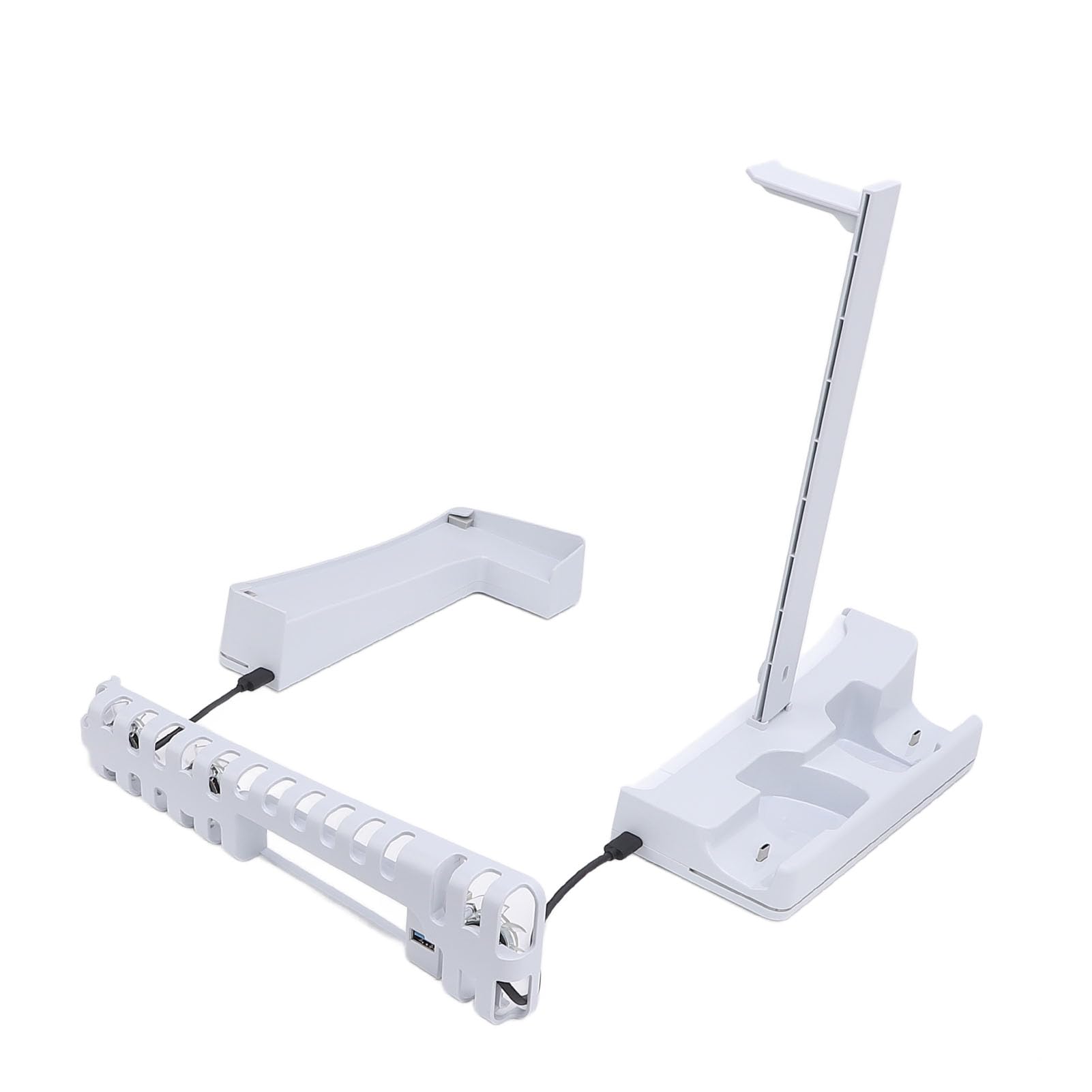 Soporte Horizontal con Ventilador de Refrigeración y Cargador Doble para Mandos, 14 Efectos de Iluminación RGB, Carga Rápida para Jugadores de Consola