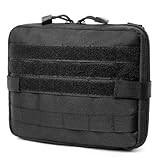 TRIWONDER ミリタリーポーチ Molle リュックアクセサリーバッグ タクティカル モール対応 EDC ウエストポーチ サバゲ― 登山 サバイバル 探検 キャンプ (ブラック)