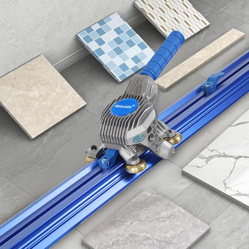 3,0m Manueller Fliesenschneider Für Großformat-Keramikfliesen. Wolframlegierung-Schneidkopf für präzises Einhand-Schneiden.Set enthält: Schneideinheit, 3×1m Präzisionsschienen, Aufbewahrungskoffer.