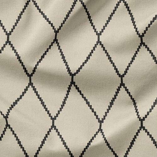 Image of Arden Outdoor Plush Modern Tufted Blowfill Deep Seat Set, 24 x 24, Rain-Proof, Fade Resistant, Deep Seat Bottom and Back Cushion, Tan Diamond Trellis
