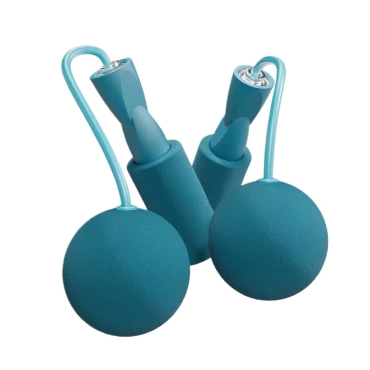 cordes à sauter pour adultes, Entraînement de Fitness intérieur et extérieur, balle poids à sauter sans fil, sport(Blue)