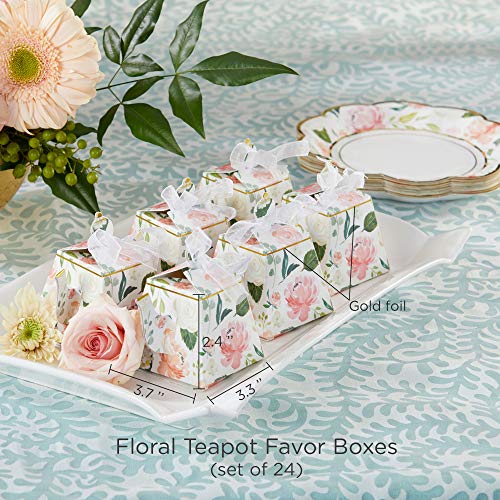 Kate Aspen 28298FL Vintage Floral Tea Party Teapot Favor Boxes (Set Of 24) - Perfect For Weddings Favors, Bridal Showers Brunches thumb #9