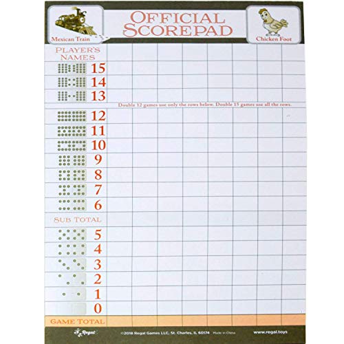 Bloc de Puntuación para Juegos Mexican Train y Chicken Foot miniatura 2