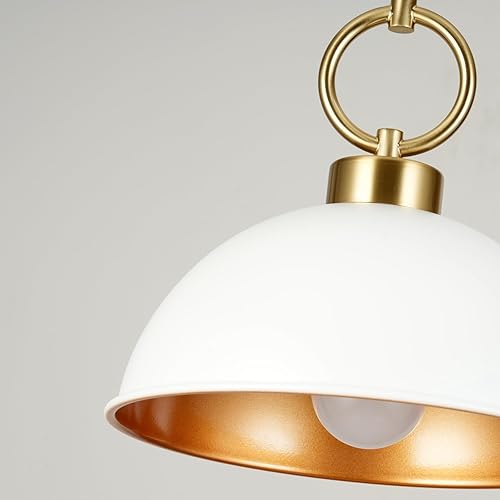 Miniatura 6 de ALICE HOUSE AL577910-P1 - Lámpara colgante de 10 pulgadas de oro blanco de mediados de siglo, moderna lámpara colgante para comedor, cocina,