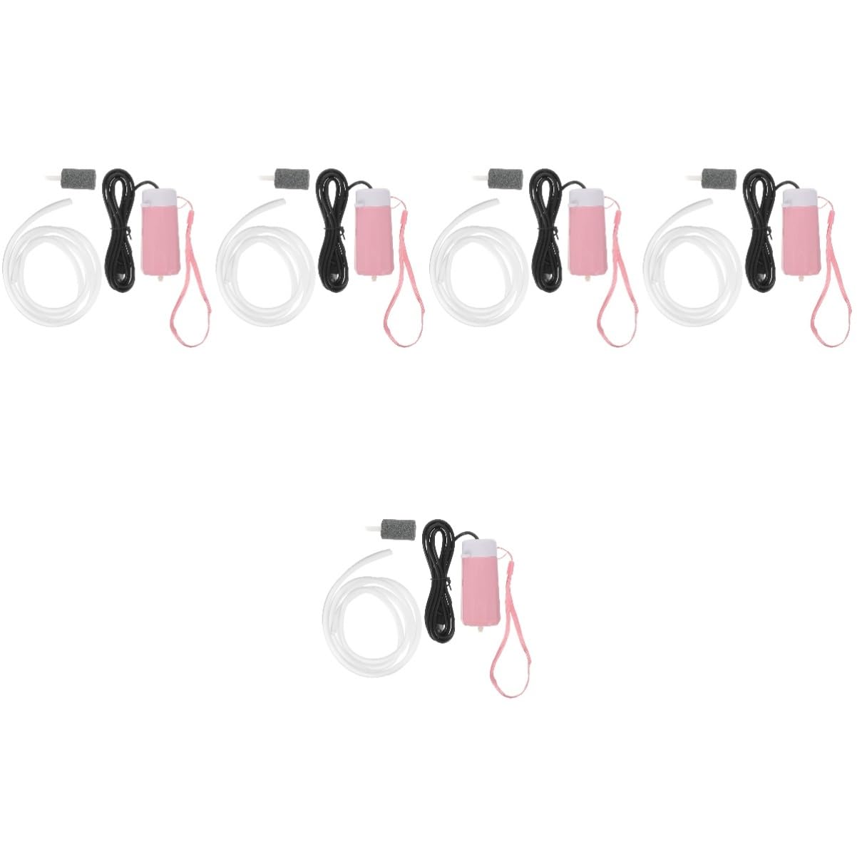 YARNOW Bomba De Oxigeno USB Bomba De Agua De Acuario Tanque De Peces De Tubo De Aire Bomba De Aire para Pecera del Tanque De Peces Inflables Colchón Inflable Abs Rosa