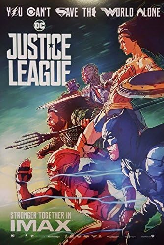 JUSTICE LEAGUE - 13"x19" Original Promo Movie Poster 2017 IMAX DC Batman Superman Wonder Woman image 2