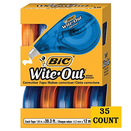 Image of BIC Wite-Out Brand EZ Correct Correction Tape, White, 35 Count Total (35 Count Total)