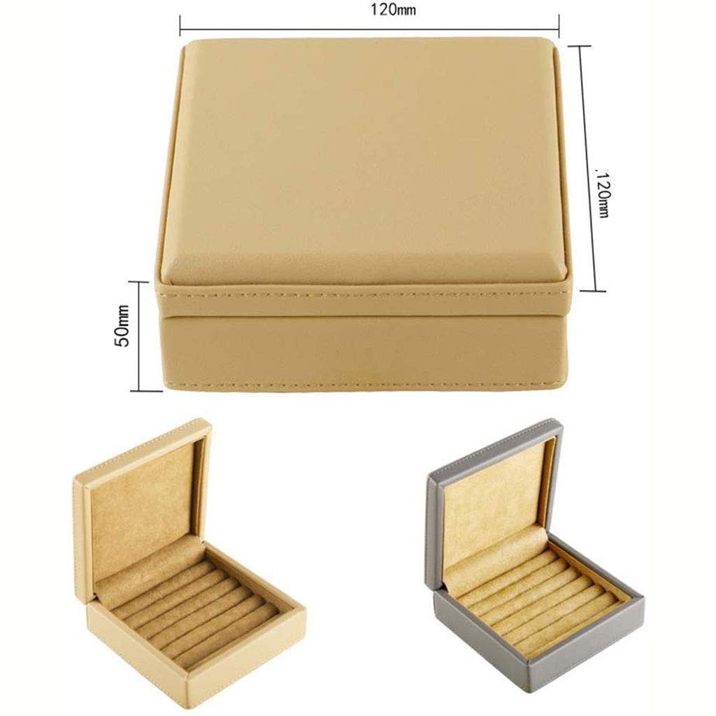 Joyero - Caja de Gemelos para Hombre de Microfibra Simple Pendientes de botón Caja de Almacenamiento de Joyas (Argento) interesting