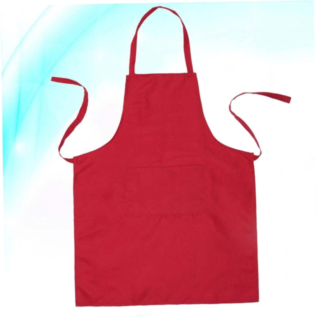 DECHOUS 6piezas Delantal De Cocina Bolsillo Para Hogar y Restaurantes Diseño Sin Mangas Fácil De Limpiar Color Rojo