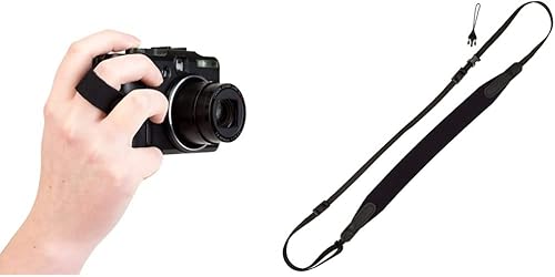 OP/TECH USA Finger Cuff-Qd, negro (3401021) y USA 3401002 - Eslinga compacta para cámaras (negro)