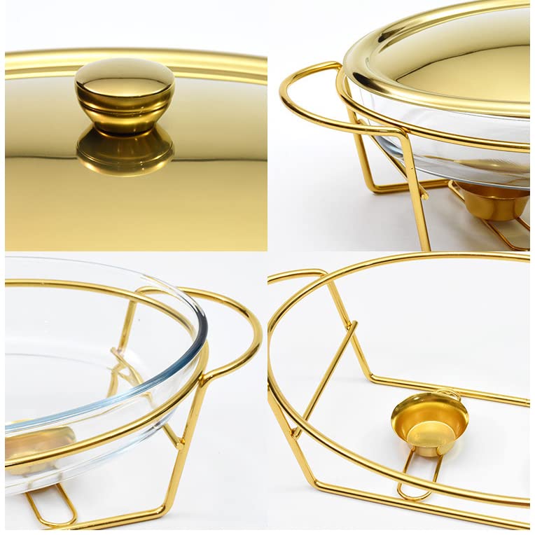 Bandeja de Aislamiento para Catering, Juego de vajilla de cerámica para Buffet, vajilla con Acabado de mármol, Rectangular, Adecuada para Banquetes, Catering, Eventos, Bodas, bufés, Oro (pla