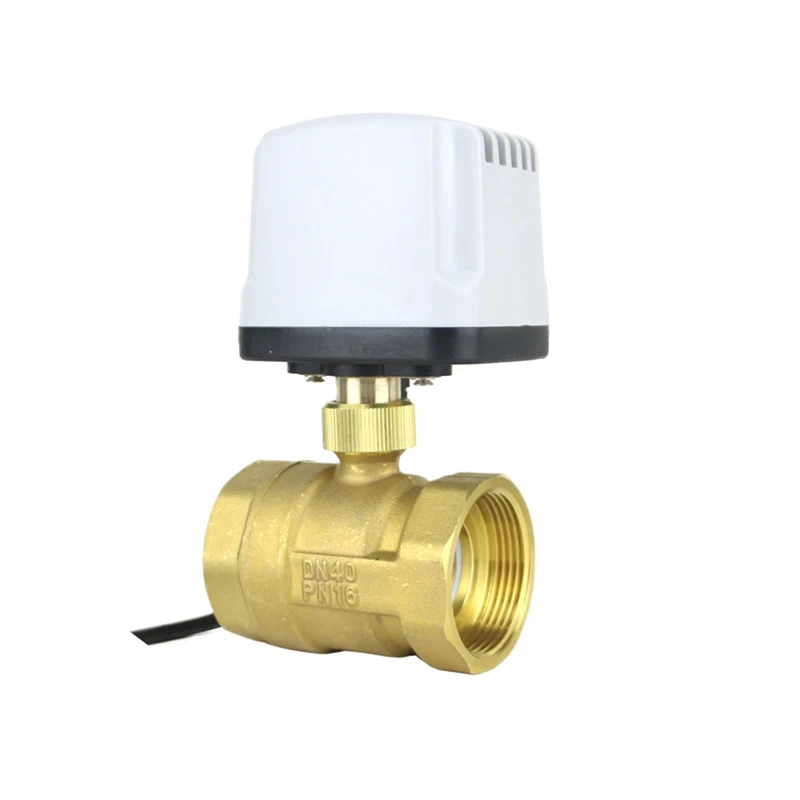 KKCZOFMJ IP65 Waterproof Motorized Ball Valve 220V 12V 24V 3-Wire 2 Control Brass Electric Ball Valve Big Torque Metal Motor(220VAC,DN25)