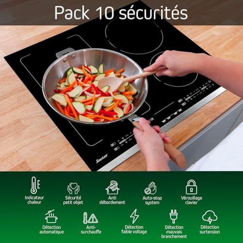 SAUTER table de cuisson induction 60 cm 4 foyers SPI9648BP - vue 7