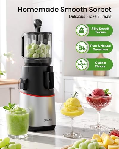 Image of Cold Press Juicer, 3-in-1 Slow Masticating Juicer Machine