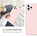 DUEDUE for iPhone 11 Pro Max Case, Liquid Silicone Soft Gel Rubber Slim Cover with Microfiber Cloth Lining Cushion Shockproof Full Body Protective Case for iPhone 11 Pro Max, Pink Sand