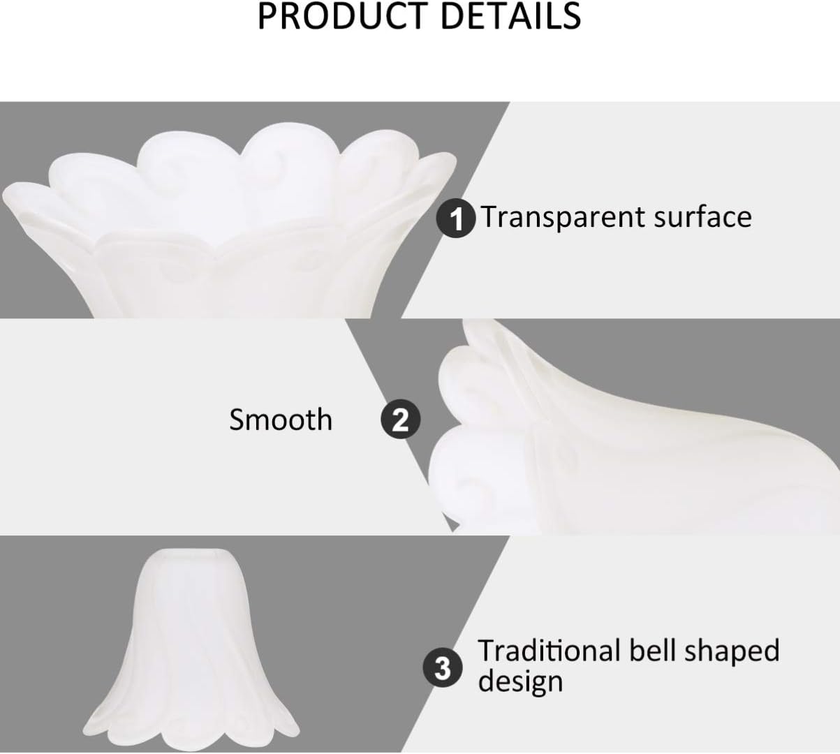 Replaceable Floral Glass Lamp Shade for Wall Light Cover Elegant Household Lighting Fixture for Living Room Bedroom Easy to Install Creates Warm Ambiance