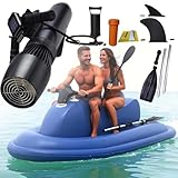 ▶【Poignée de Commande Amovible】Ce bateau électrique gonflable peut être personnalisé selon votre façon de le tenir. Sa poignée amovible pivote à 360° pour un contrôle confortable dans n'importe quelle position – parfait pour remorquer du matériel lors de plongées ou de leçons de natation. Réglable en quelques secondes pour toute activité aquatique.