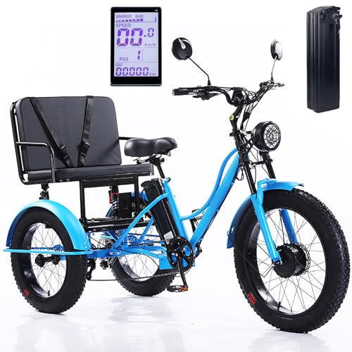Triciclo eléctrico para Adultos con batería extraíble, 7 velocidades, Ideal para la Ciudad y Carreteras de montaña.