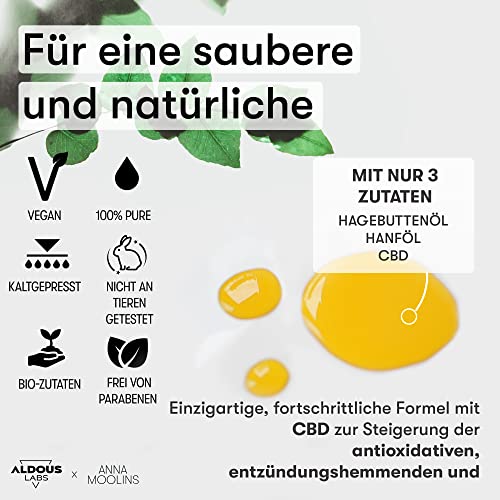 Hagebuttenöl mit CBD von Aldous Labs – 100% rein, kaltgepresst