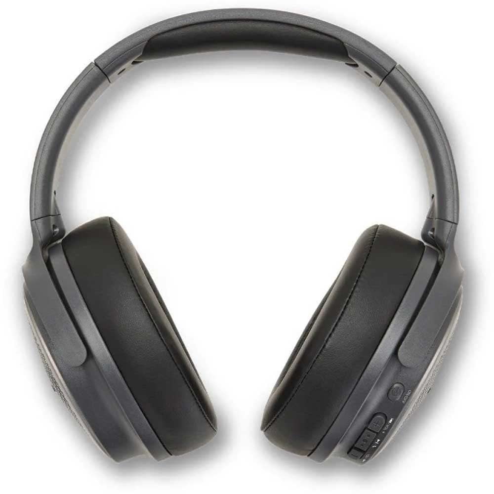 AIWA - HST-250BT/TN Cuffia Stereo Wireless, Design Over-ear, Ergonomiche, con HYPERBass, Bluetooth, Vivavoce, Aux in, Mp3 Player Via MicroSD,12 h Autonomia, Colore Grigio Scuro