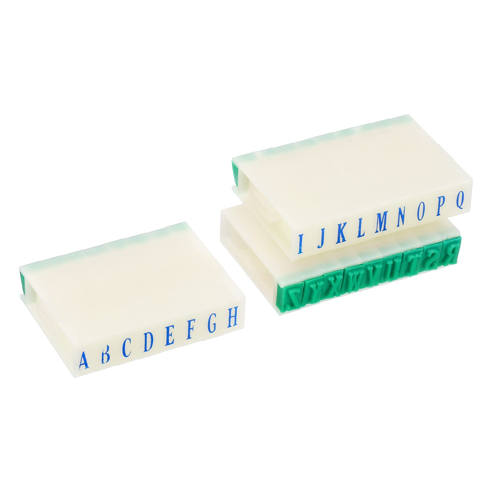 PATIKIL Detachable Letter Stamps, 2 Set Character A-Z Alphabet Stamp Combination Set Stamper Initial Stamp Font Size 7x5mm for Card Tag Scrapbook Craft Making Teaching