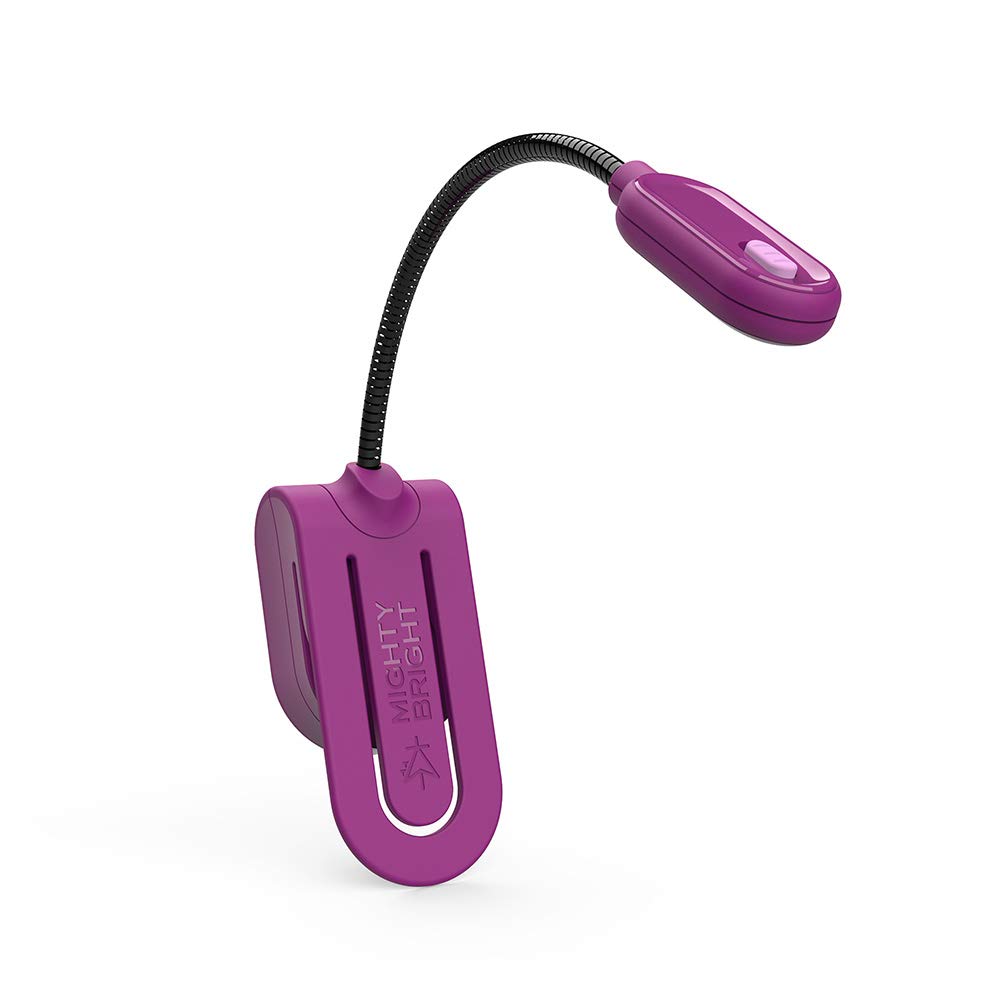 Mighty Bright The Original MiniFlex2 Book Light, Ultra Lightweight Reading Light, Portable Travel Light, 24 Hour Battery Life, Perfect for Kids, Bookworms, Reading in Bed (Purple)