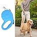 lamphle Rust-Resistant Swivel Hook Leash Macaroon Multi-Function Retractable Pet Durable Noise-Free Control Button 16ft Extendable Dog Strong Internal Coil Blue 5m
