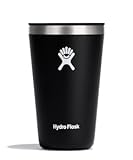 Hydro Flask All Around Tumbler Press-In Lid&comma; Insulated Travel Mug&comma; Stainless Steel Coffee Cup 16 Oz Black
