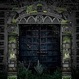 HunnmingRe 3 Pcs Halloween Cemetery Archway Halloween Cemetery Banners Gothic Outdoor Banners Sign Banner Decorations for Outdoor Party Supplies (Vintage)