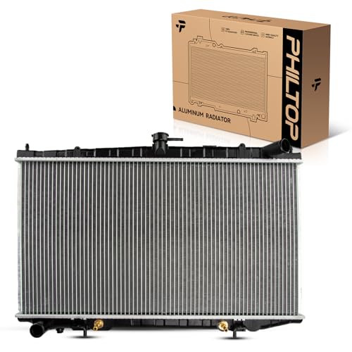 Image of PHILTOP Core Radiator Compatible with 1997-2001 Altima 2.4L, 1993-1996 Altima Transmission Oil Cooler Included
