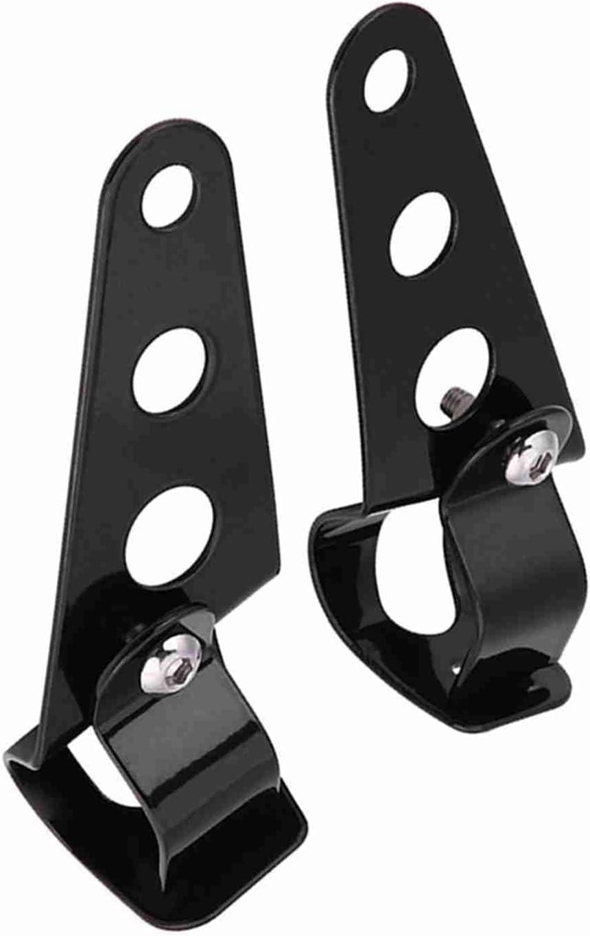 Motorcycle Headlight Mount Brackets, Stainless Steel Adjustable Heavy Duty, Universal Fork Tube Mounts, 22mm 32mm with Mounting Bolts Black, for Triumph Riders, Street Cruising, of