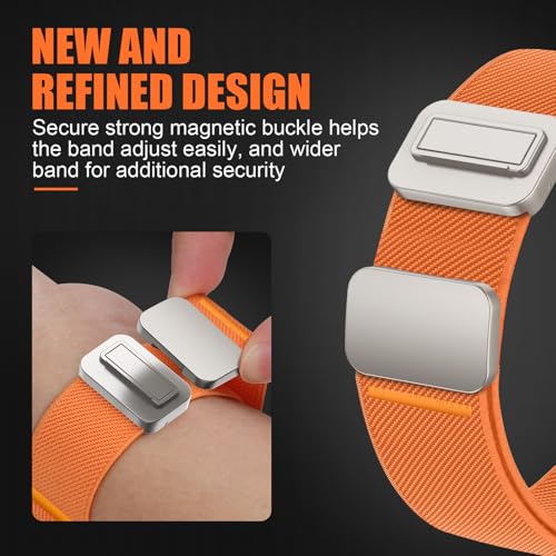 Correa de nylon 22mm para reloj Garmin con cierre magnético miniatura 4