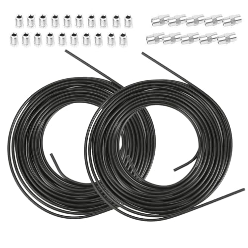 GEARMONSTER 10M Bremsleitung Ø 4 75mm Stahl im Set + 20 Verschraubungen + 10 Verbinder M10 x 1 DIN 74 234 konform verkupfertes Stahl-Bremsrohr im Sortiment für Bördel F fuer Auto PKW Motorrad