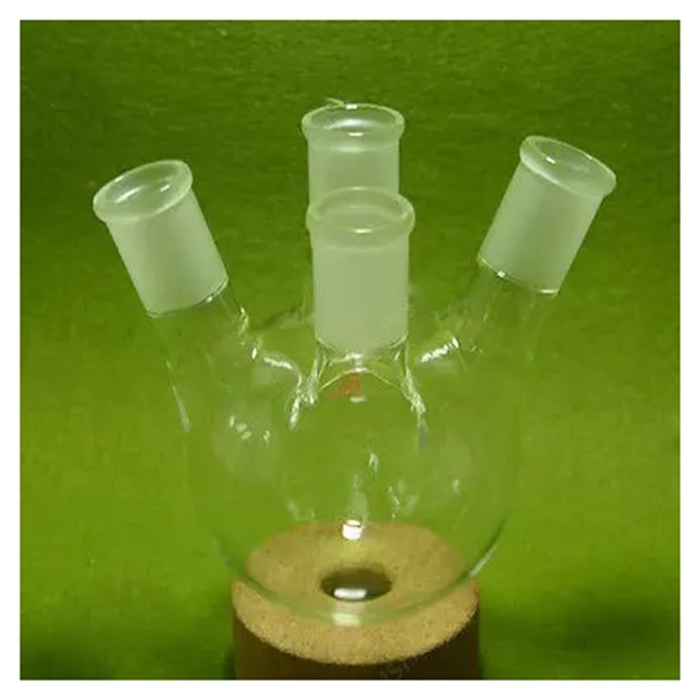 Pallone a fondo tondo da 500 ml, 4 colli, 24/40, pallone laboratorio Attrezzature da laboratorio