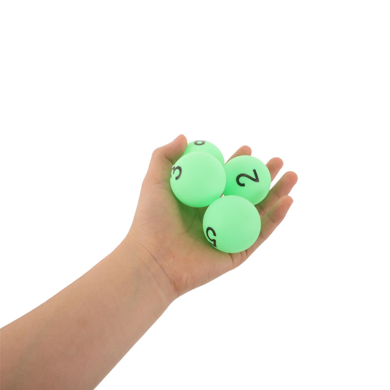 Toyvian 100 pelotas de ping pong numeradas a granel, pelotas de tenis de mesa numeradas a granel, bingo de lotería de plástico de 35 mm para rifa y para noche de juegos, carnaval, máquinas