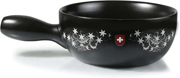 Artestia Swiss Design Juego de fondue de cerámica con patrón floral