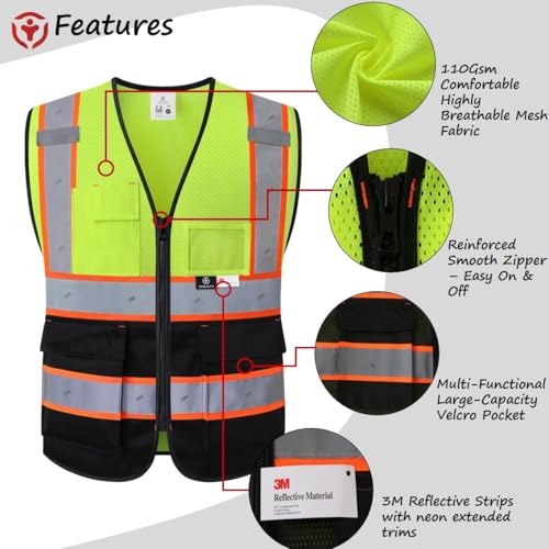 Image of Safety Vest for Men Women Reflective Construction Vest