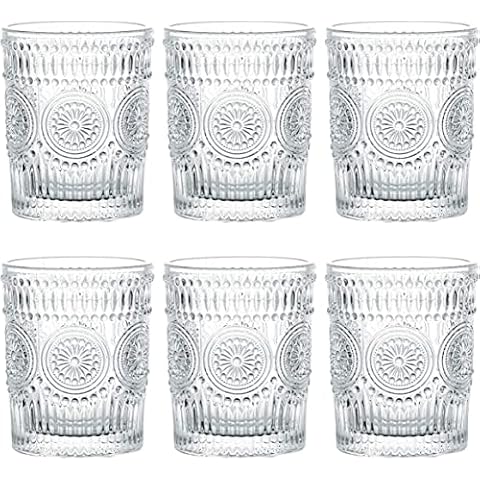 MEETOZ Vintage Water Glasses Set of 6 Cover