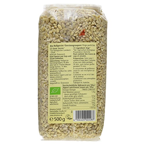 Alnatura Bio Rollgerste, Gerstengraupen, 500g